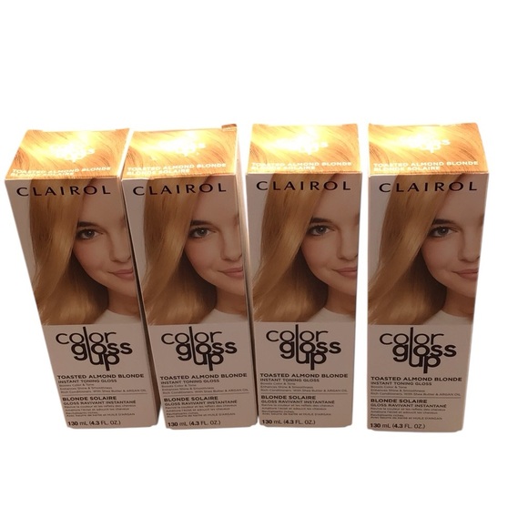 4 Pk Clairol Color Gloss Up Semi-Permanent Toning Hair Dye-Toasted Almond Blonde - Picture 6 of 14